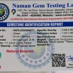 Colombian Emerald – Certified Premium Panna Stone for Mercury